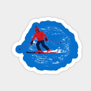 Let's Ski! - Downhill Skier Sticker